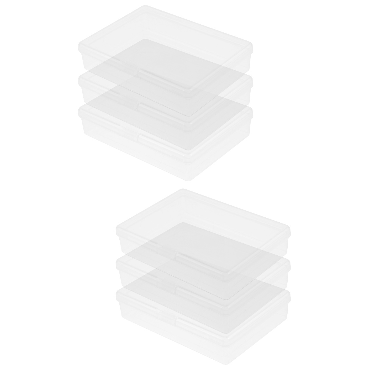 6 Pcs Poker Storage Box Transparent Plastic Boxes Trading Card Case