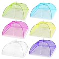 6 Pcs PopUp Mesh Screen Food Cover Tent Reusable Collapsible Anti Fly