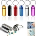 thumbnail image 1 of 6 Pcs Portable Pill Case,Keychain Pill Holder,Metal Pill Case,Waterproof Aluminum Pill Holders, 1 of 7