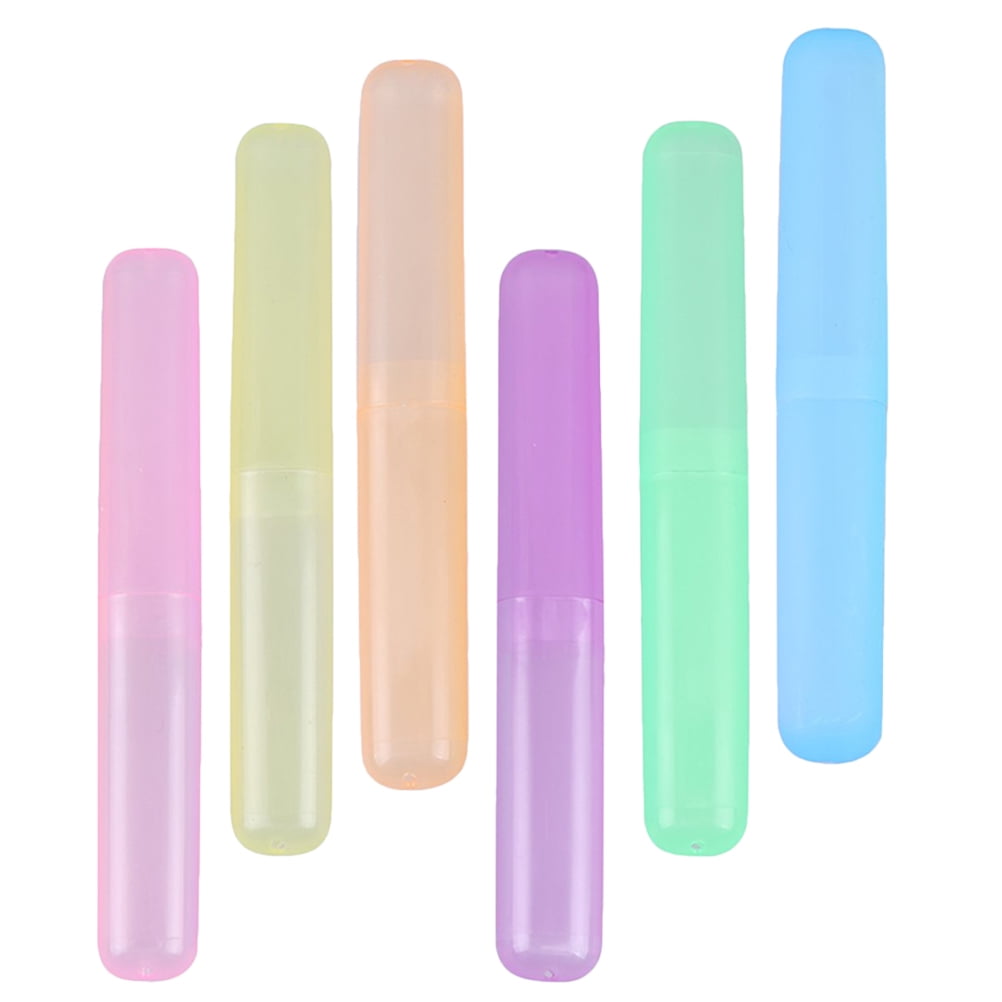 6 Pcs Portable Toothbrush Case Paste Business Toothpaste Holders with Cover Organizer Travel