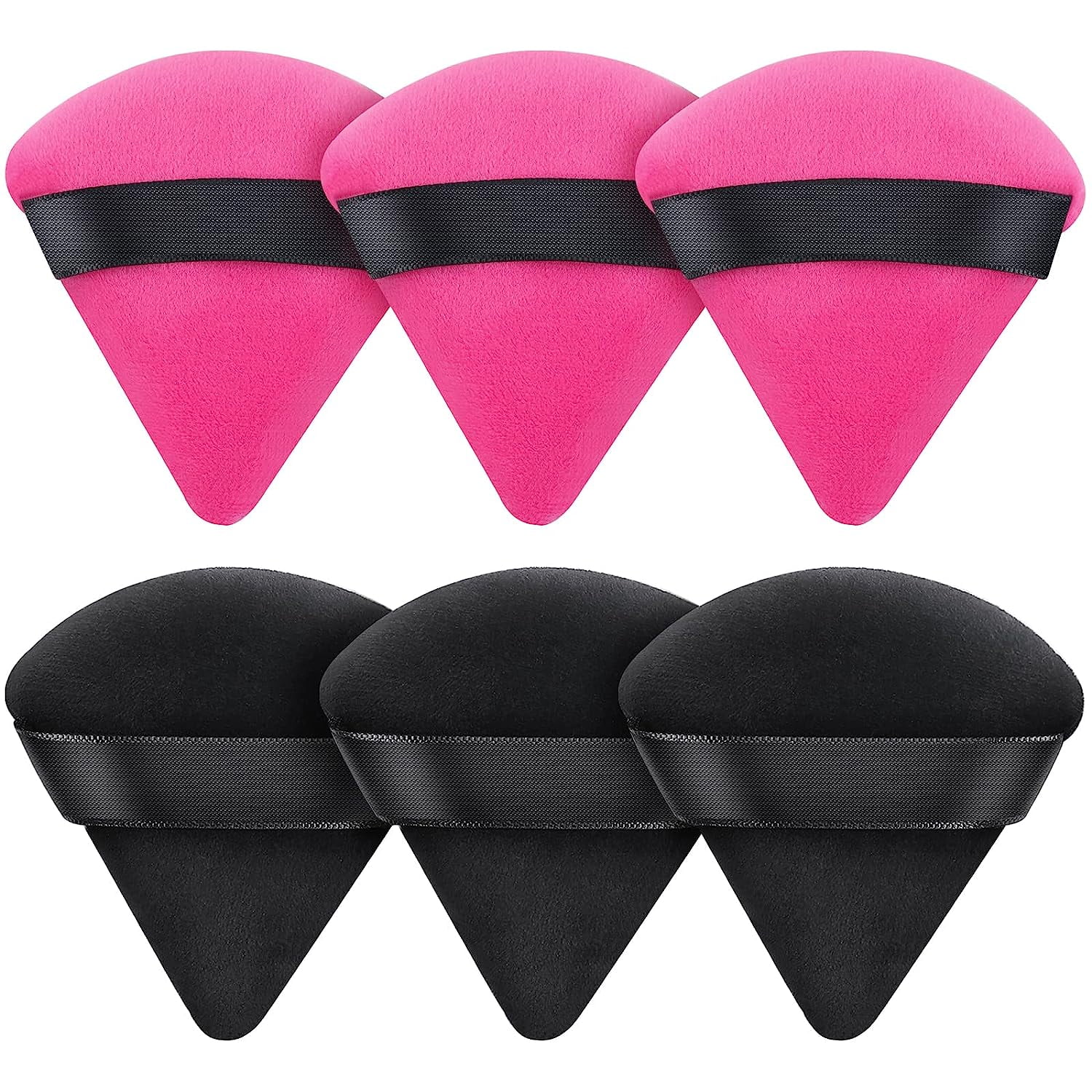 Pure Puff 6 Pcs Powder Puff, Triangle Soft Makeup Powder Puff, Face Makeup Sponge ...
