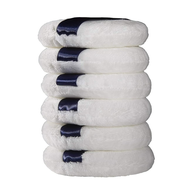 6 Pcs Powder Puff, Ultra Soft Pure Cotton Makeup Puff/Body Powder Puffs