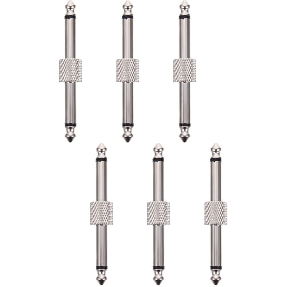 6 Pcs  Practical Guitar Pedal Patch Connectors Guitar Effect Pedals Adapters