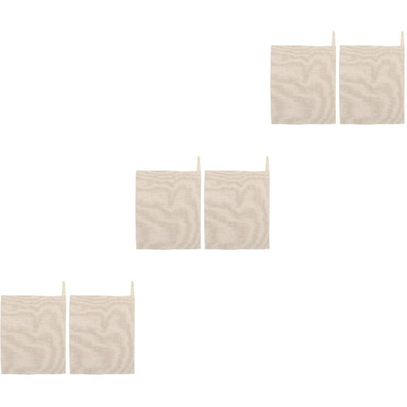 6 Pcs Premium Ice Bags Thick Canvas Bags for Crushed Ice and Bar (White)