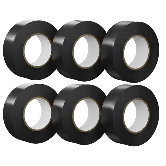 6 Pcs Professional Grade Electrical Tape,Black Insulating Tape,Waterproof Tape,Heat-Resistant-Flame Retardant-Strong Adhesive,for Wire Repair,Wire Wrapping,Automotive,Indoor Outdoor Use,3/4in x 33ft