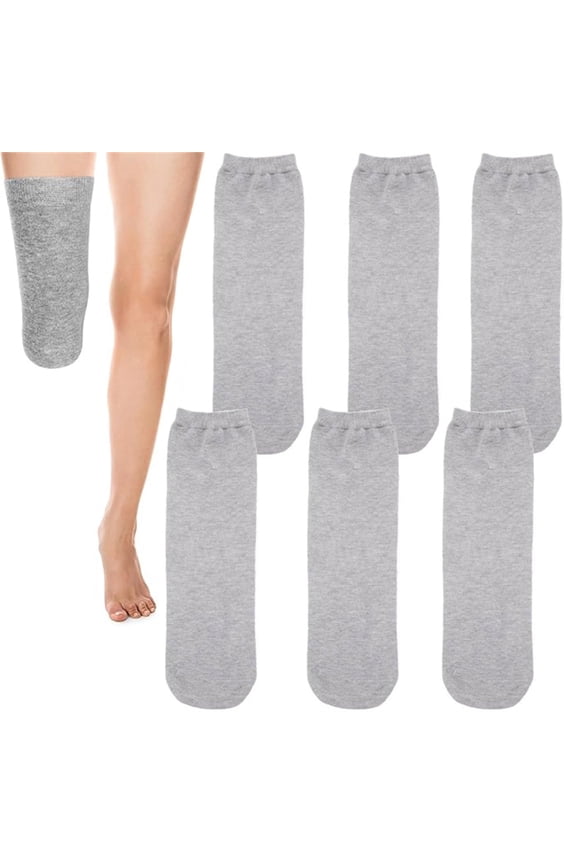6 Pcs Protective Amputee Socks,Bexikou Portable Soft Breathable Elastic Cotton Prosthetic Socks,Elastic Cotton Protective Amputee Socks for Daily Life