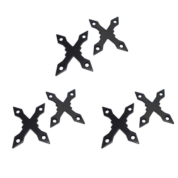6 Pcs Protective Gaskets Longboard Hardware Deck Accessories Pads Screw Pads Round Edge Parts Skateboard,Black