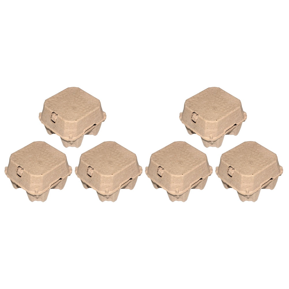 6 Pcs Pulp Egg Tray Holder For Refrigerator Carton Organizer Box