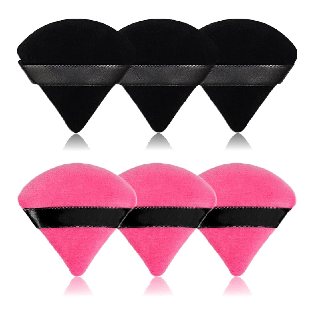 Pure Puff 6 Pcs Pure Cotton Triangle Powder Puff,Face Soft Makeup Puff for Loose ...
