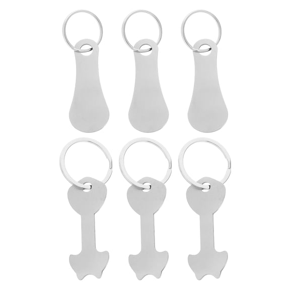6 Pcs Adjustable Fastener Trolley Token Buckles for Shopping Cart, , Size 6.10X2.50X0.10CM