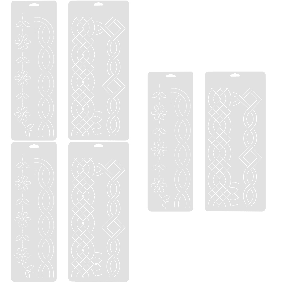 6 Pcs Quilting Stitching Template Plastic Sewing Template Sewing Items