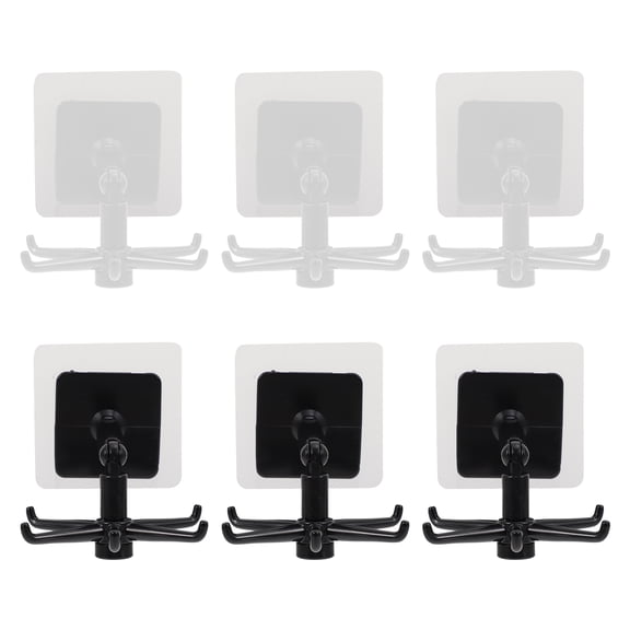 FONDOTIN 6-Pack Kitchen Storage Pothooks, Household Hooks for Hanging Utensils, 4.3x3.3x3.3 Inches