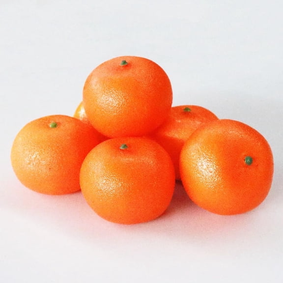 6 Pcs Realistic Foam Artificial Oranges - Lifelike Fake Fruit for Dining Table Centerpiece, Kitchen Decor, Photography Props & Indoor Display