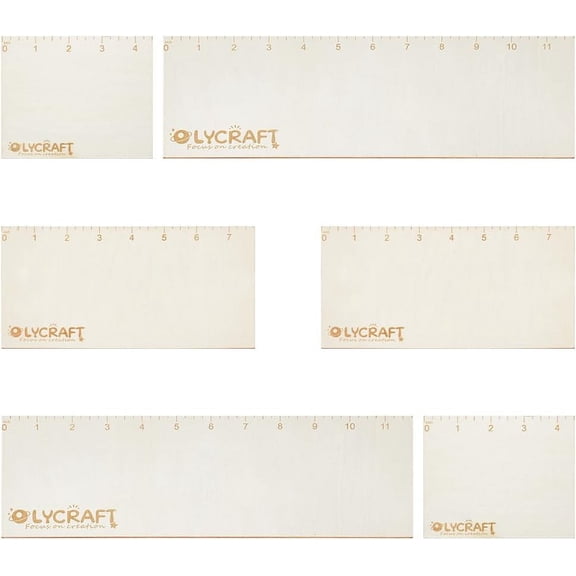 6 Pcs Rectangle Macrame Cutting Moulds Wood Macrame Rectangle Cutting Template Dream Catcher Wall Hanging Wreath Tool Tassel Wood Rings for DIY Weave Crafts Making Home Decor - 3 Sizes Beige