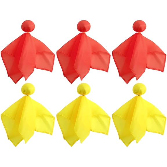 6 Pcs Referee Penalty Flags, Red and Yellow Football Challenge Flags with Ball, for Football Matches and Sport Games