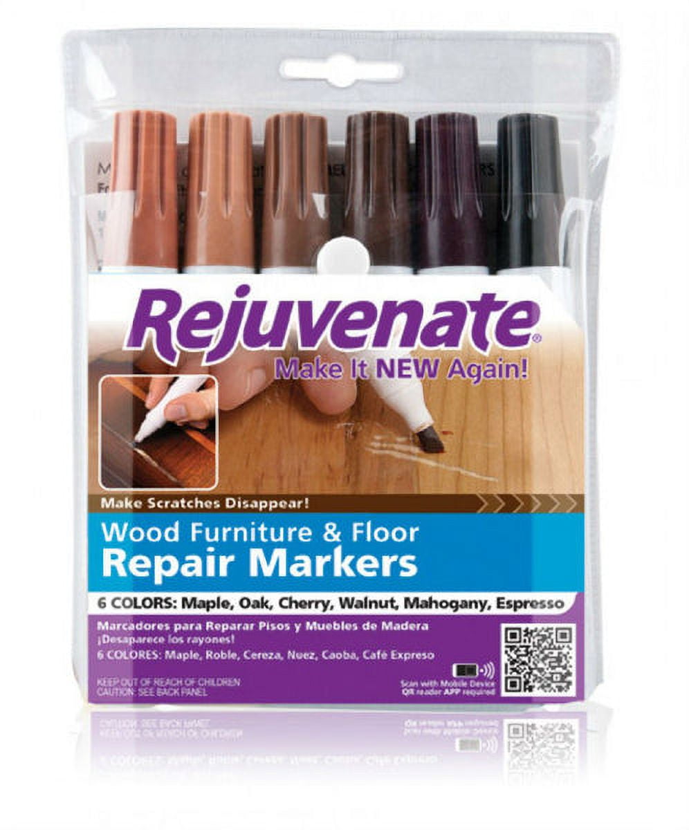 6 Pcs,Rejuvenate Rj6Wm Wood Furniture & Floor Repair Markers, 6Count