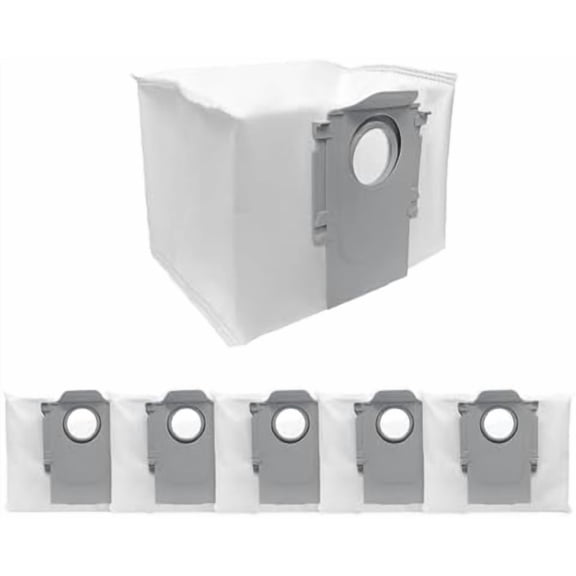 6 Pcs Replacement Refill Dust Bags Compatible with Roborock Q10 S5+, Q10 X5+, Q7 M5+, Q5 Max+, Q5+, S8 Pro Ultra, S8+, Q7 Max+, Q8 Max+, Robotic Vacuums 3L Large Capacity