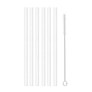 6 Pcs Replacement Straws for Water Bottles Cups Travel Tumblers, 11.85 Inch Reusable Plastic Straws with Cleaning Brush, BPA-Free Food Grade, Drinking Straw Accessories