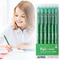 thumbnail image 1 of 6 Pcs Retractable Erasable Gel Pens, 0.5mm Fine Point Smooth Writing Stationery, Built-In Top Eraser, for Daily Note Taking and Quick Error Correction, Green, 1 of 9