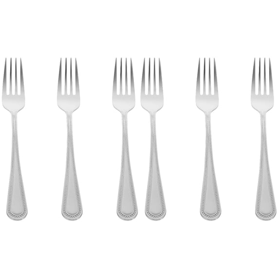 6-Pack Reusable Small Metal Forks for Salad, Fruit, Cake, and Snacks - Household Dessert Forks