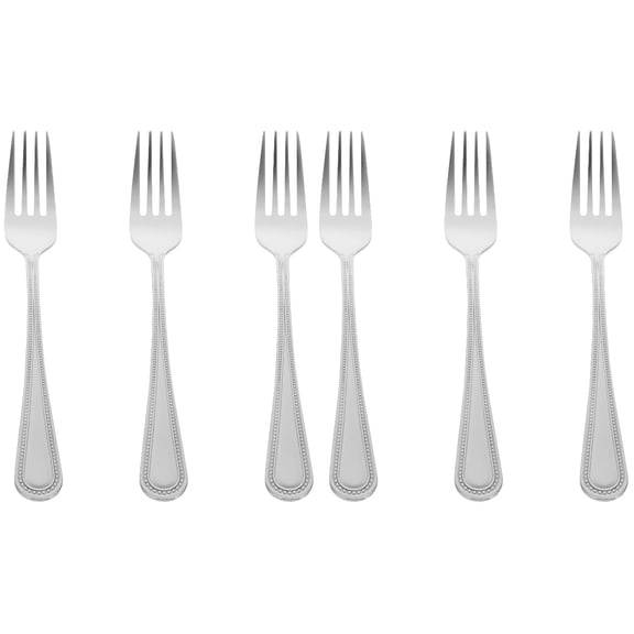 6-Pack Reusable Small Metal Forks for Salad, Fruit, Cake, and Snacks - Household Dessert Forks