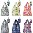 6 Pcs Reusable Shopping Bags Foldable Grocery Bags in Pocket Eco