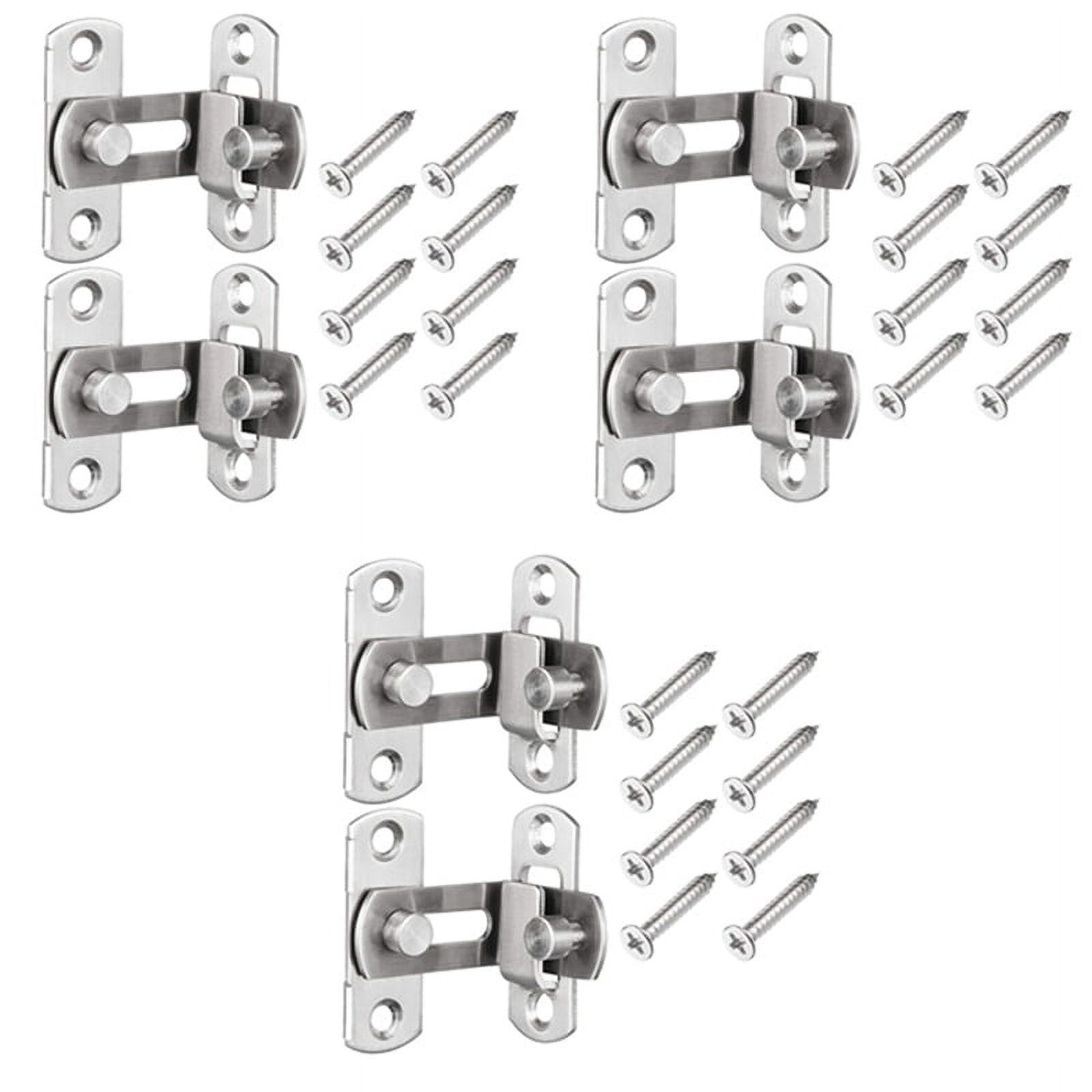 6 Pcs Right Angle Door Latch Hasp Bending Latch Buckle Bolt Sliding