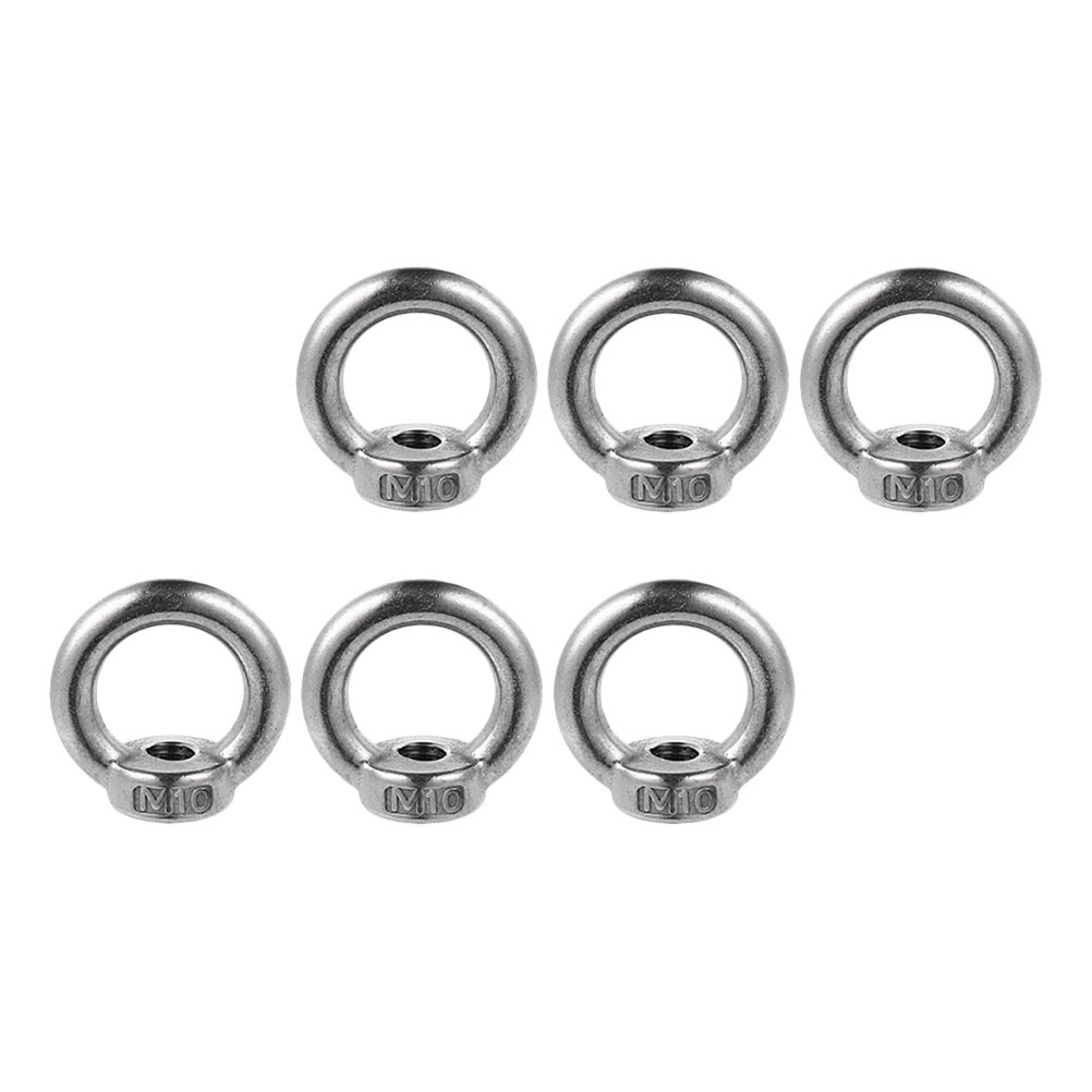 6 Pcs Rivet Nut Eye M10 Threaded Fastener Bolt Stainless Steel Bolts