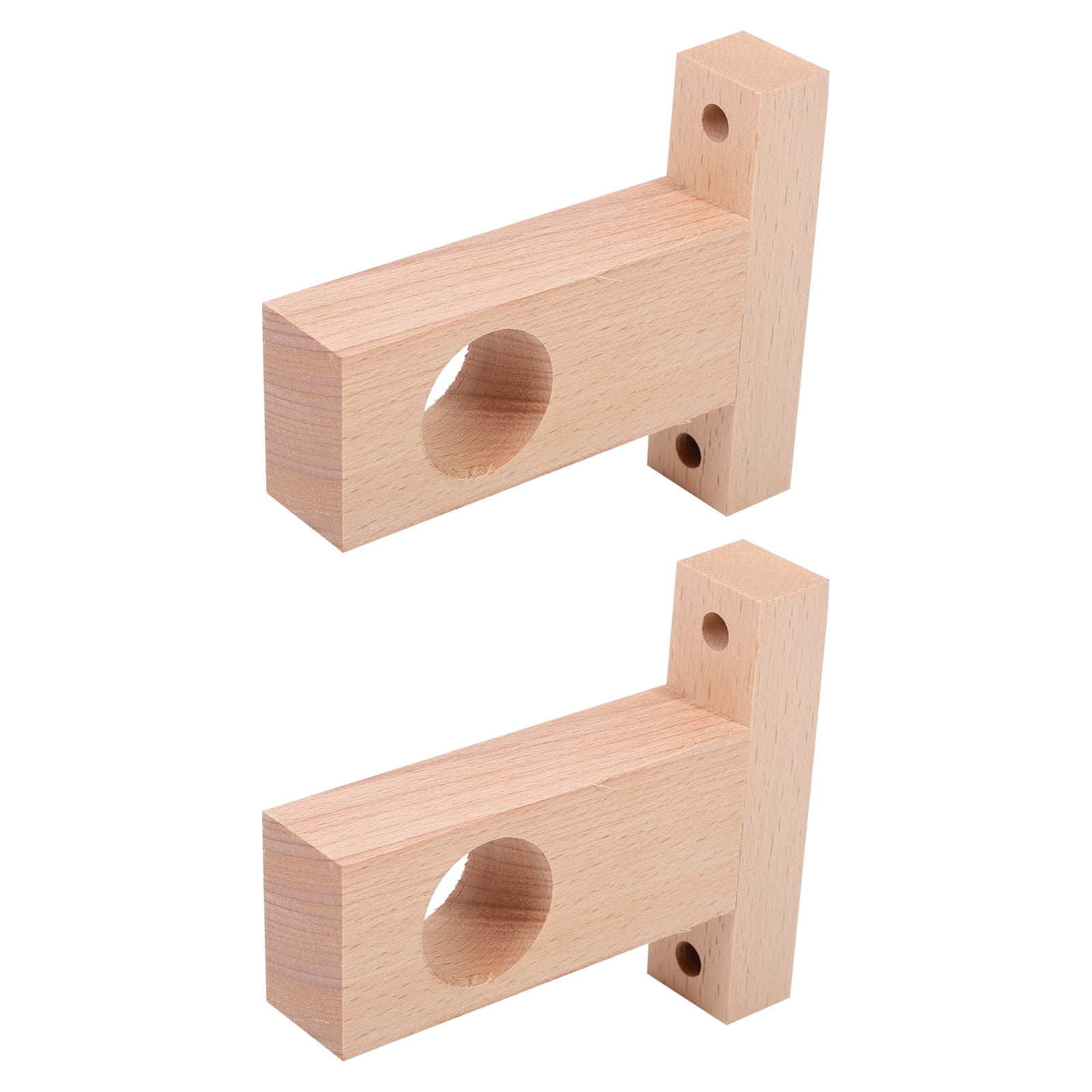 6 Pcs Roman Pole Bracket Hook Curtain Rod End Wooden Rod Support ...