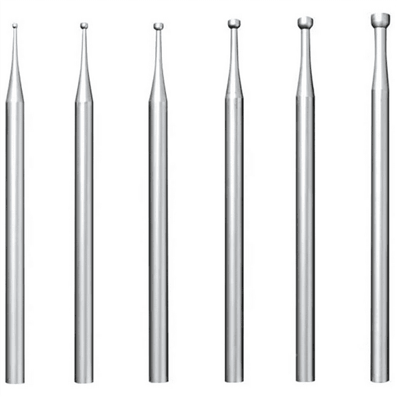 6 Pcs Round Cup Burr - 3/32Inch Shank Jewelry Making Burs Wire Rounder Bits