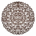 thumbnail image 1 of 6 Pcs Round Placemat, Metallic Hollow Out Line Circle Table Mats Vinyl Place Mats for Dinning Decor Wedding Accent Centerpiece 15", 1 of 2