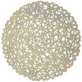 thumbnail image 1 of 6 Pcs Round Placemat, Metallic Hollow Out Line Circle Table Mats Vinyl Place Mats for Dinning Decor Wedding Accent Centerpiece 15", 1 of 2