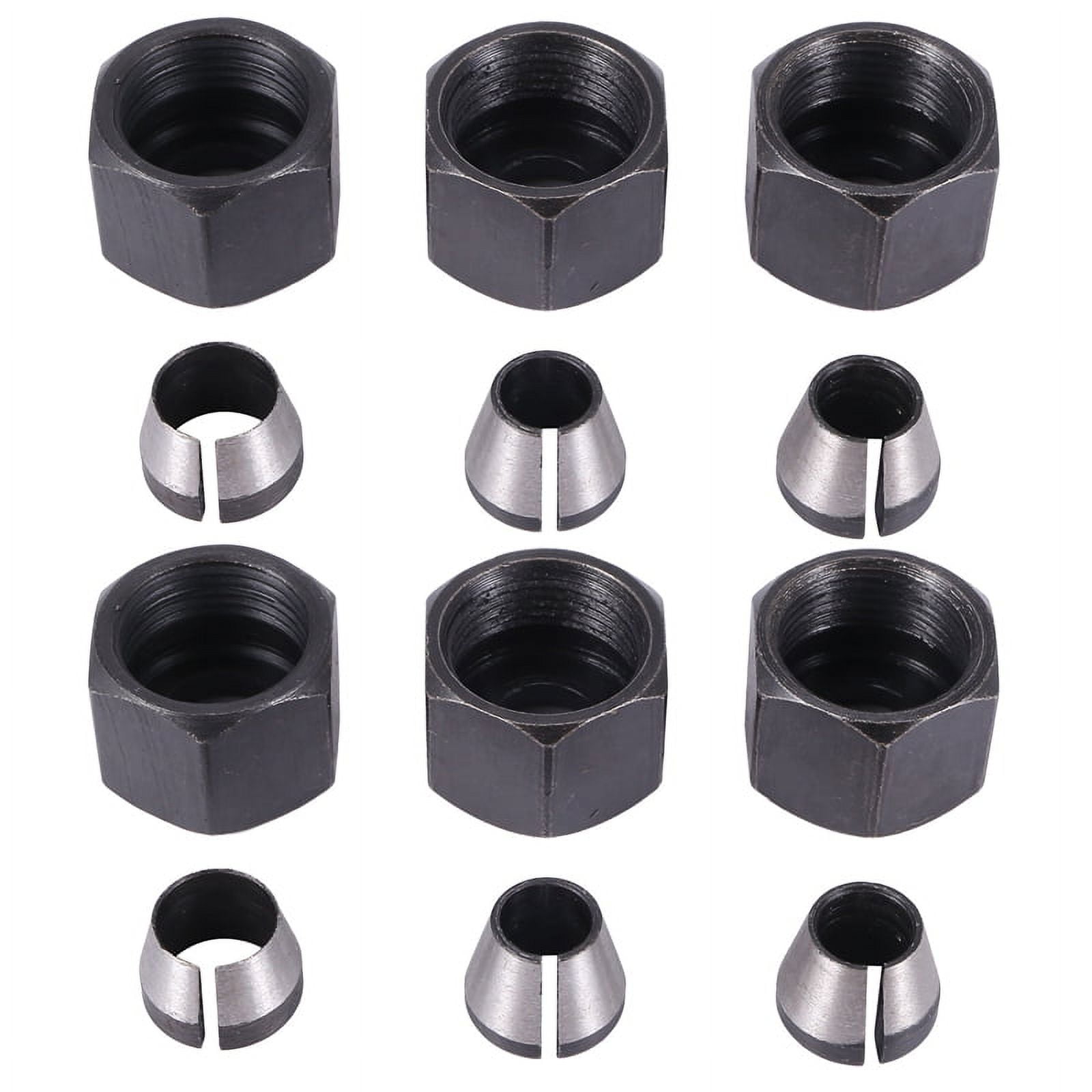 6 Pcs Router Collet Set Chuck Heads Adapter for Drills Engraving ...