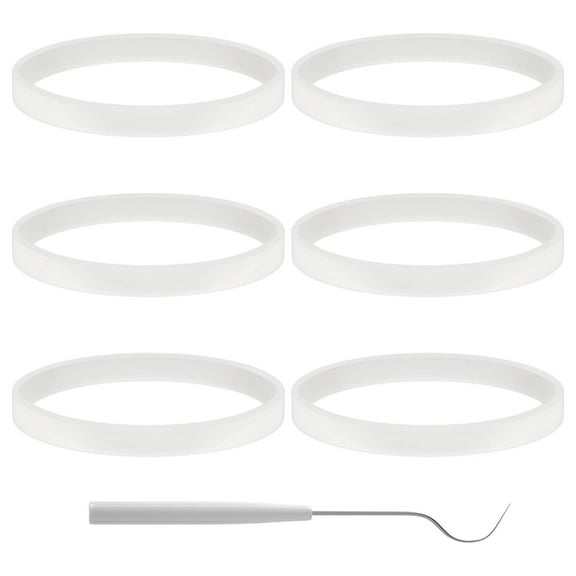 6 Pcs Rubber Blenders Protective Ring Leakproof White Gasket Sealing O Ring for Auto iQ Series Blenders Easy to Replace