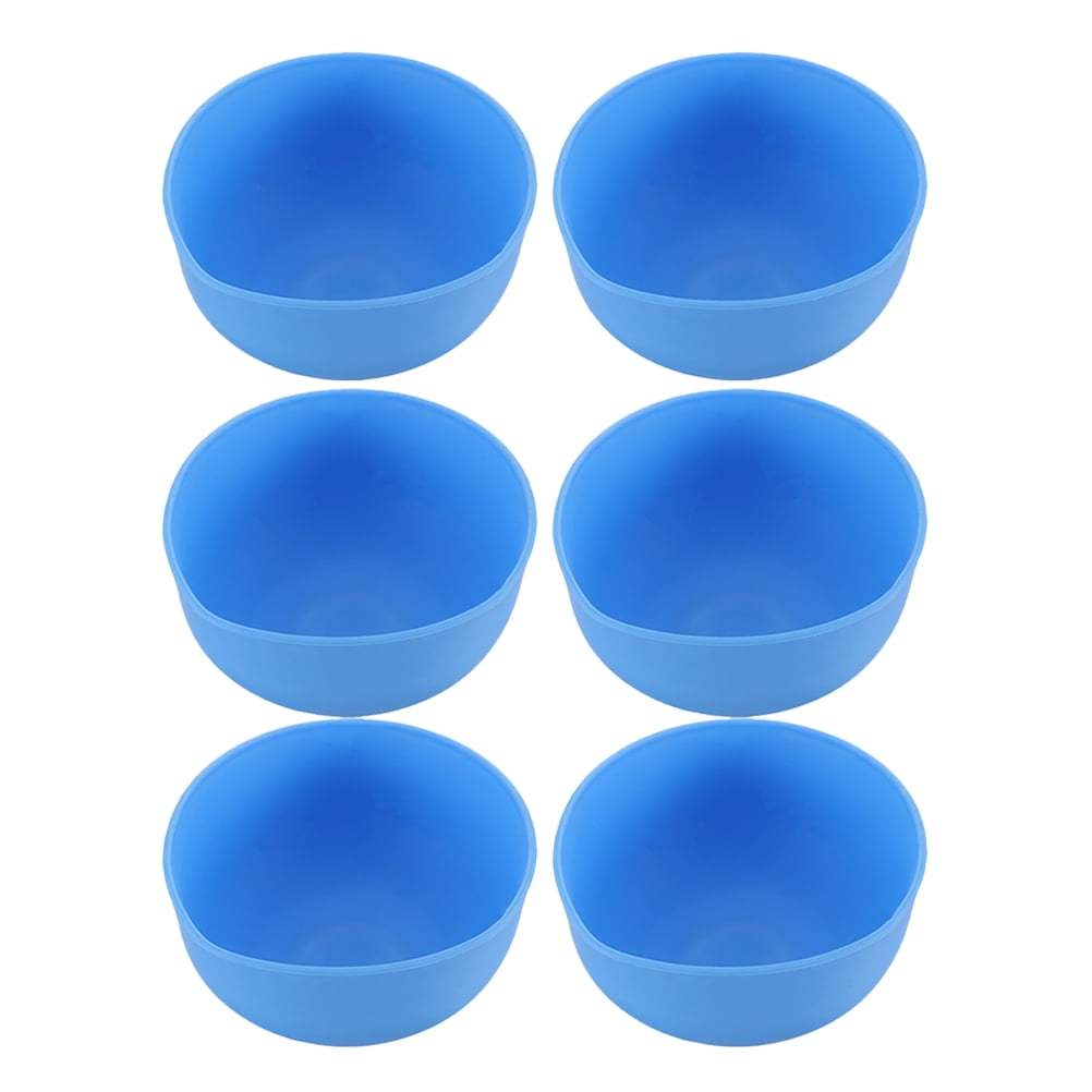 6 Pcs Rubber Bowl Flexible Mixing Bowls Prep Serve Watercolor for ...