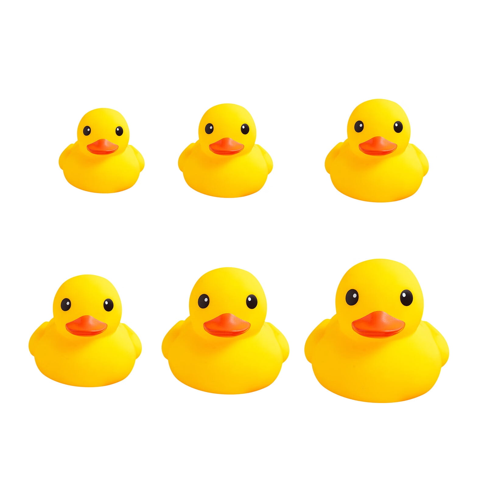 (12 Pack) Colorful Glitter Rubber Duckies (2) Assorted Neon Color Squeaky  Ducks Ducky Duck