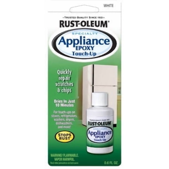 6 Pcs,Rust-Oleum 203000 Specialty Appliance Touch-Up Paint, 0.6 Oz, White