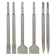 MechEquip SDS Plus Chisel Steel Concrete Drill Bit Set, 6 Pieces