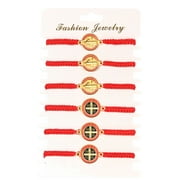 BONITTER 6 Pcs San Benito Bracelet Red String Protection Bracelet Handmade Saint Benedict Bracelets Prayer bracelet Gift For Men Women Gifts