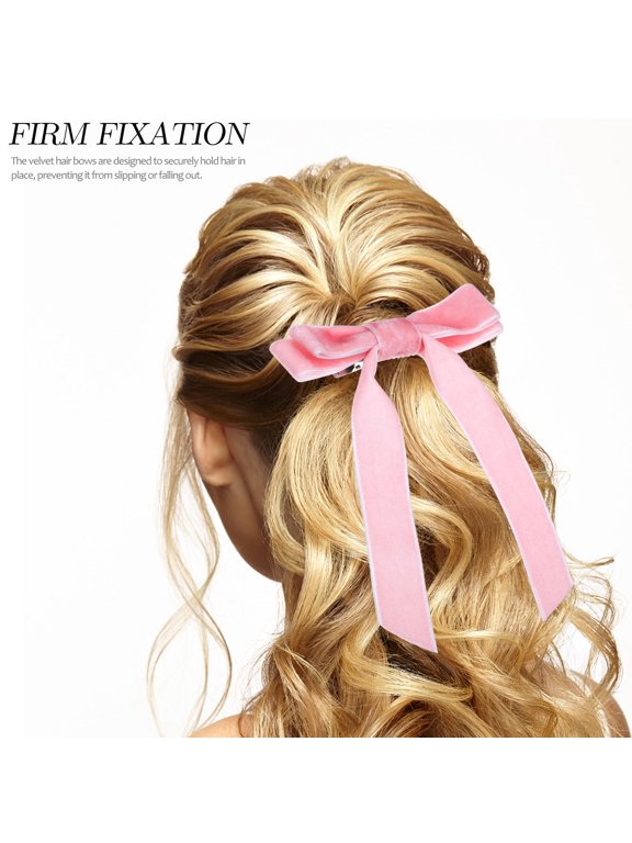 Elegant Velvet Hair Clips Assorted Color Bows for Any Occasion