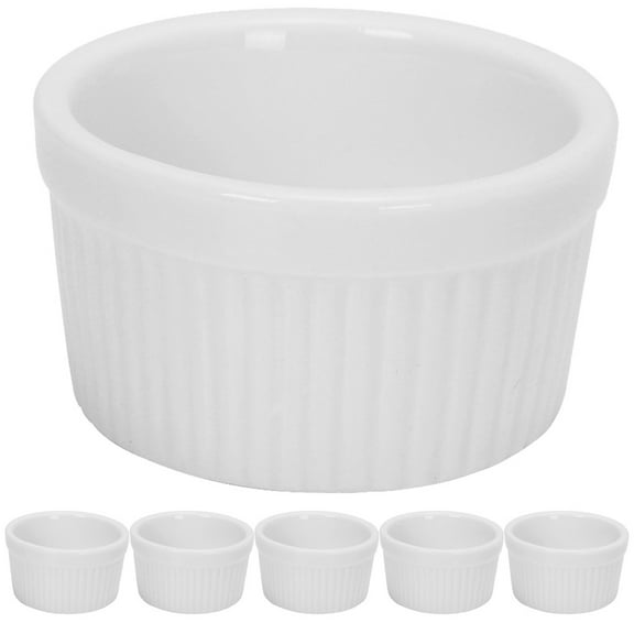 6 Pcs Sauce Cup Ceramic Cups Small Soy Containers Dishes Tomato Paste Mini Porcelain Ramekins Condiment Salad Dressing Bowls