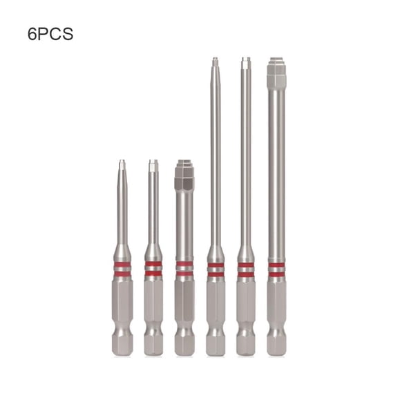 6 Pcs Screwdriver Bits Set, Pagoda Shaped Drill Bit Design in Multiple Sizes, Stepped Hex Bit Set for Electric Drills and Wrenches Furniture Assembly & Maintenance