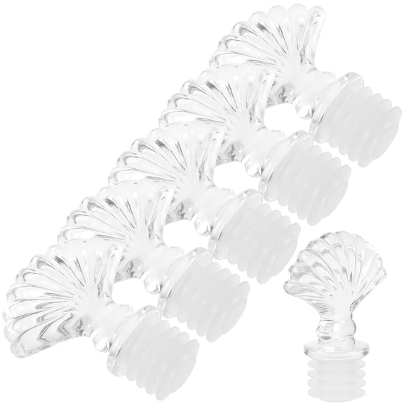 6 Pcs Sealer Dispenser Embossed Glass Bottle Cap Decorative Caps