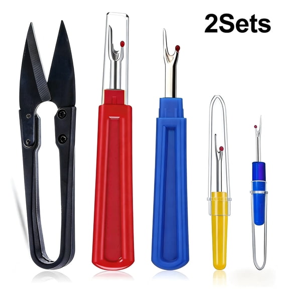 6 Pcs Seam Ripper, 2 Pcs Big and 2 Pcs Small Stitching Thread Unpicker Heavy Duty Sewing Thread Remover Cutter Tool Set