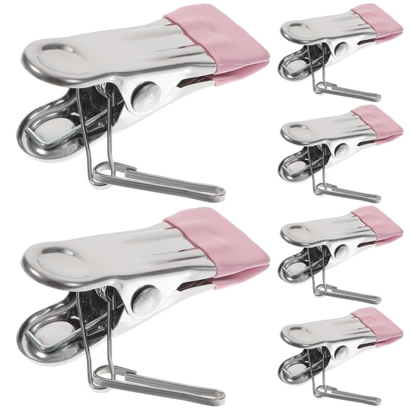 6 Pcs Seamless Clip Laundry Coat Hanger Hanging Racks for Clothes Heavy Duty Clothespins