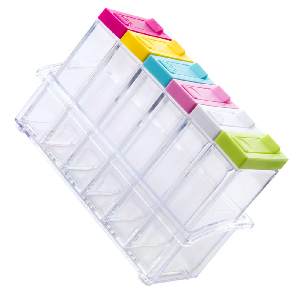 6 Pcs Seasoning Box Plastic Containers Pantries for Kitchen Storage