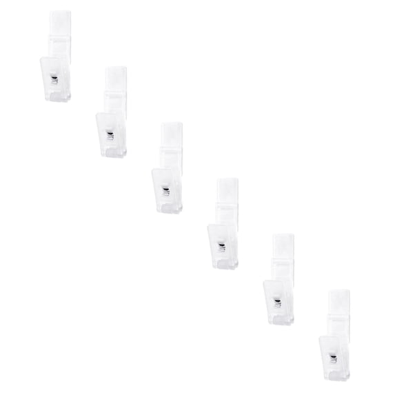 6 Pcs Self Adhesive Clips,Plastic Rotatable Tapestry Sticky Springless Hanger, Towel Holder,Wall Clip,3.46 Inch Rotatable Transparent Mini Plastic Clips for Home Poster Photo Decorations,Clear