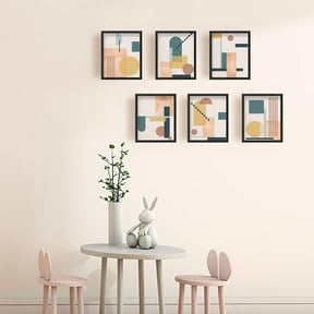 6 Pcs/Set Canvas Prints Modern Abstract Geometry Patterns Canvas Art Home Artwork Decoration for Living Room Bedroom Unframed 10"x8" Colorful