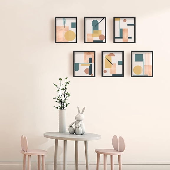 6 Pcs/Set Canvas Prints Modern Abstract Geometry Patterns Canvas Art Home Artwork Decoration