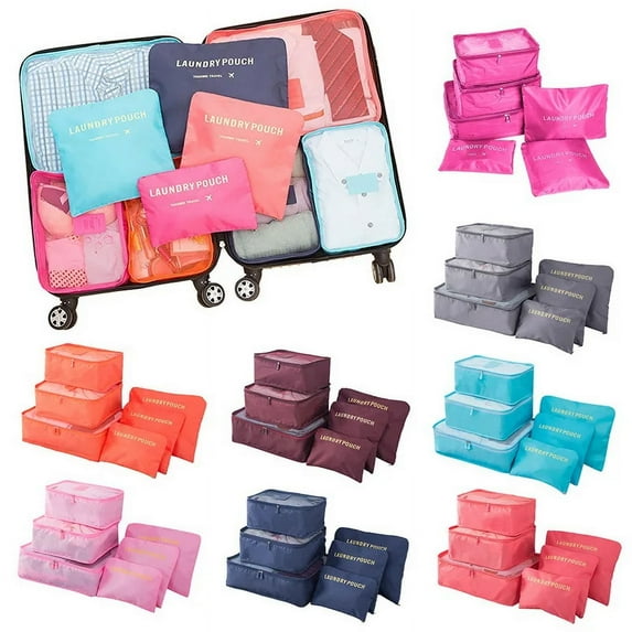6 Pcs/Set Travel Storage Bag Large Capacity Waterproof Luggage Clothing Underwear Storage Bag Bag With Zipper